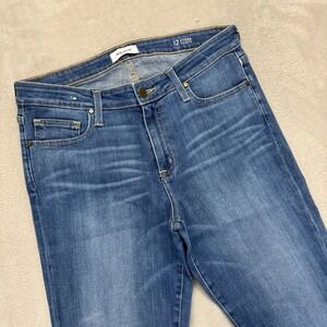 Big Star Nova KVI Jeans Womens 31 Hydra Cigarette Straight Frayed Hem Blue Denim